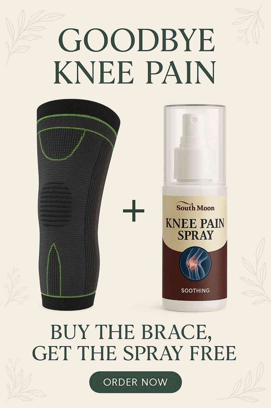 Compression Knee Brace + a FREE Knee Pain Spray.